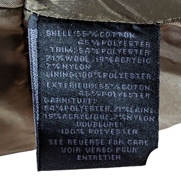 Steve Madden Women's Olive Green Double Breasted Peplum Trench Coat Size S - Picture 11 of 11